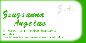 zsuzsanna angelus business card